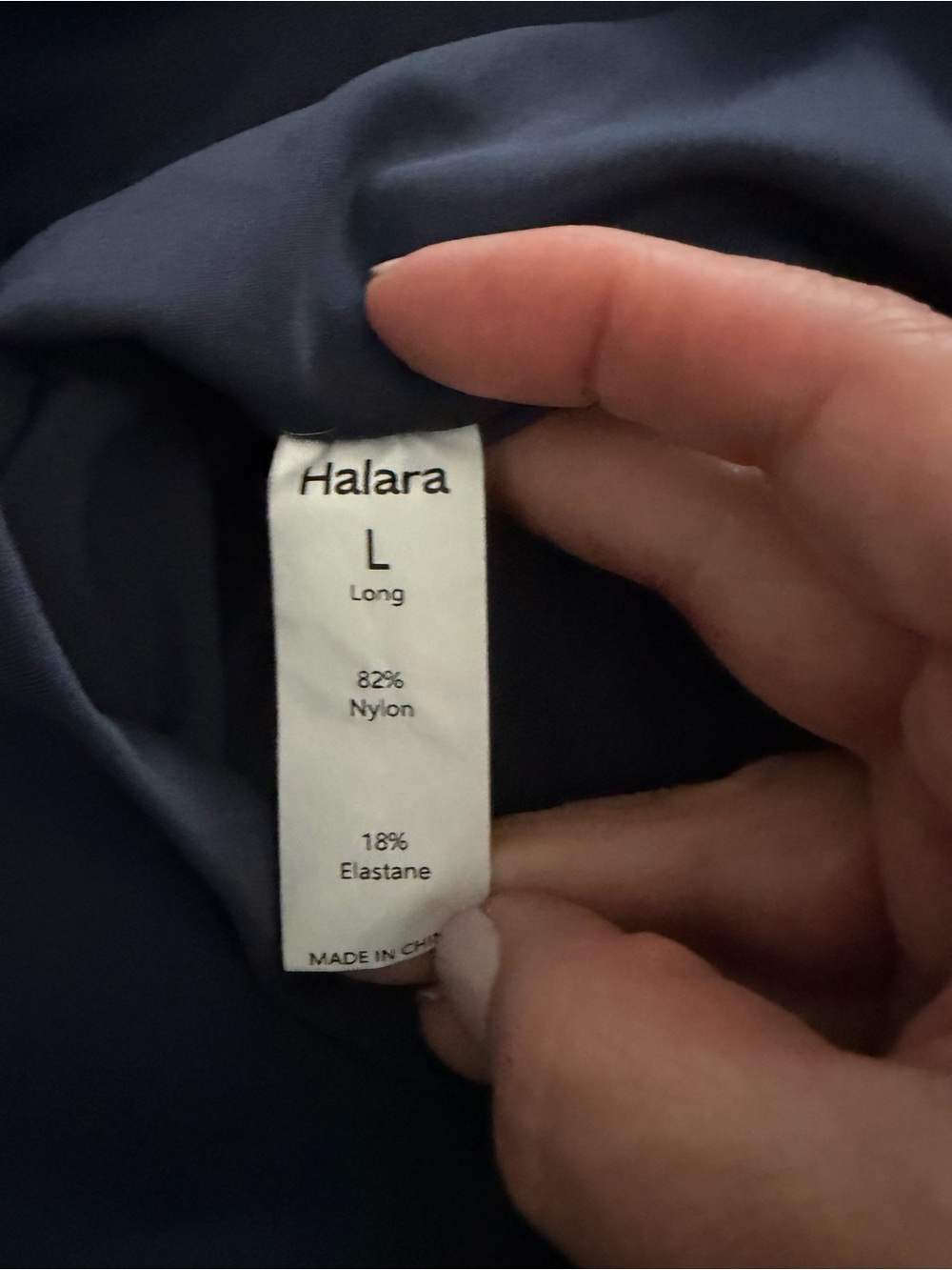 HALARA HighWaist Active Shorts Navy &Aqua 5 inch inseam Pockets for cell, unused - Picture 8 of 10